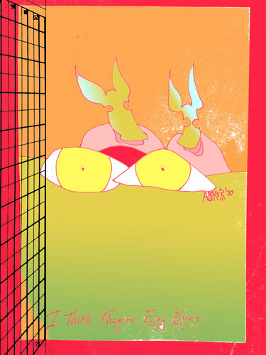 d-13 I Think They're Egg Eyes de Aleks Rosenberg, Dibujo a la venta en Singulart