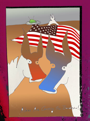 d-19 ALIENS ARE CROSSING THE BORDER von Aleks Rosenberg, Digital kaufen auf Singulart