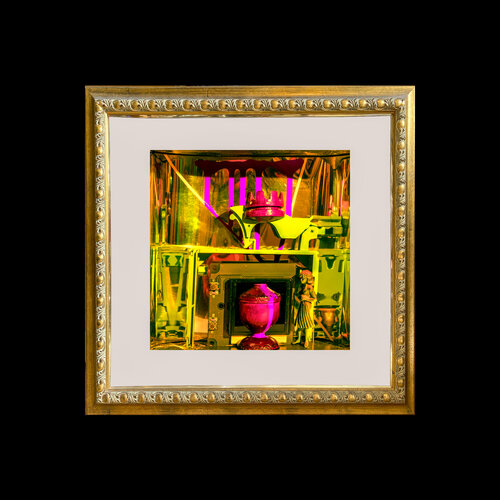 a1 - IT EMERGED BLOODIED FROM THE FIREPLACE- photorama© in gold frame on black van Aleks Rosenberg, Fotografie te koop op Singulart