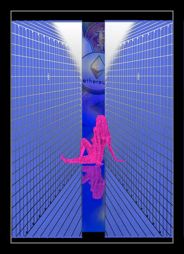 A84 - HOT CRYPTO in PINK van Aleks Rosenberg, Digitaal te koop op Singulart