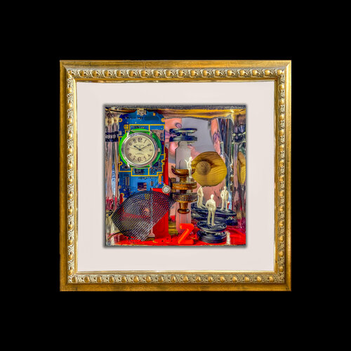 d8 - 8/10  photorama in gold frame on black Aleks Rosenberg