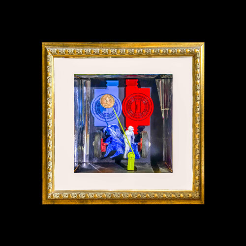 e3 - 8/10  photorama in gold frame on black Aleks Rosenberg