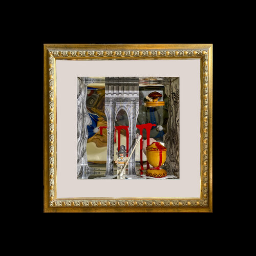 f1 - 8/10  photorama in gold frame on black Aleks Rosenberg