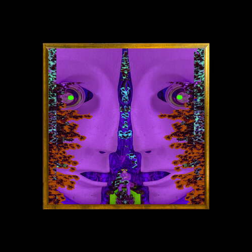 f7 B - 6/10  AFTER STRONG COFFEE BREAK - photorama in gold frame on black Aleks Rosenberg