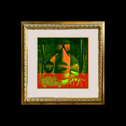 G1 - THE CUNNING ACCOUNTANT maybe revealed - photo in gold frame on black Aleks Rosenberg