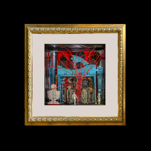 g3 - 6/10  ENTRANCE TO THE TEMPLE - photorama in gold frame on black Aleks Rosenberg