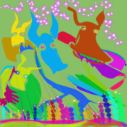 124 - CHIKD'S PLAY - THE KITES ARE FLYING IN SPITE OF MASSIVE DEATH par Aleks Rosenberg, Digital en vente sur Singulart