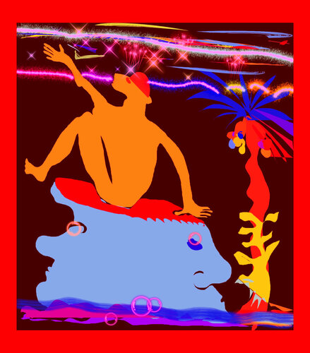 208 - LIQUID ROCK van Aleks Rosenberg, Digitaal te koop op Singulart