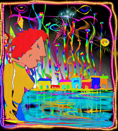 221 - Night Glow van Aleks Rosenberg, Digitaal te koop op Singulart