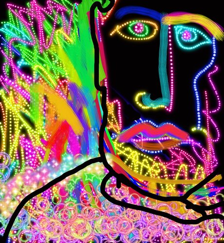 251 - 251 - A MAN WITH A GREEN EYE by Aleks Rosenberg, Digital for Sale on Singulart