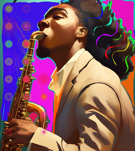 332 - The color of Music van Aleks Rosenberg, Digitaal te koop op Singulart