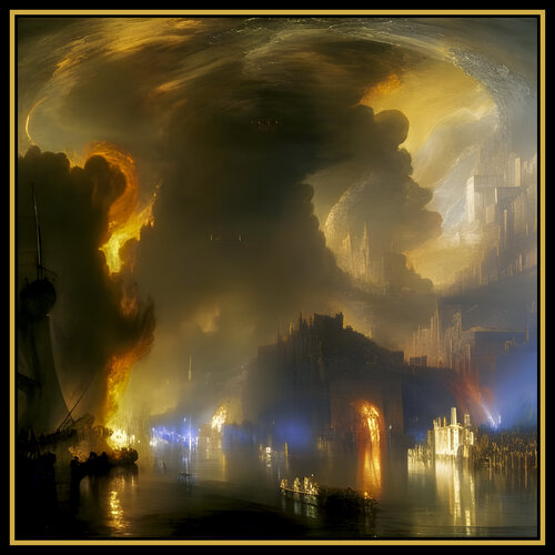 AT RIVER'S EDGE BEFORE THE PLAGUE di Aleks Rosenberg, Digitale in vendita su Singulart