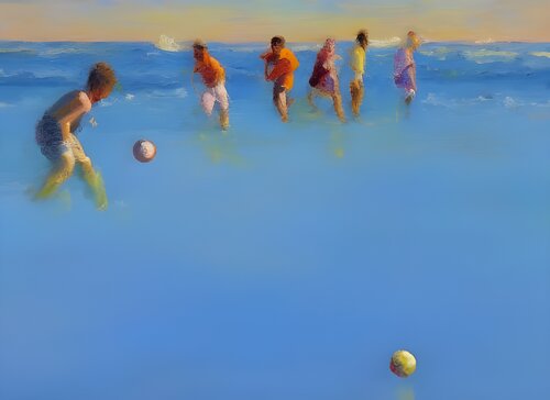 IMMIGRANT BOYS  AT PLAY by Aleks Rosenberg, Digital for Sale on Singulart