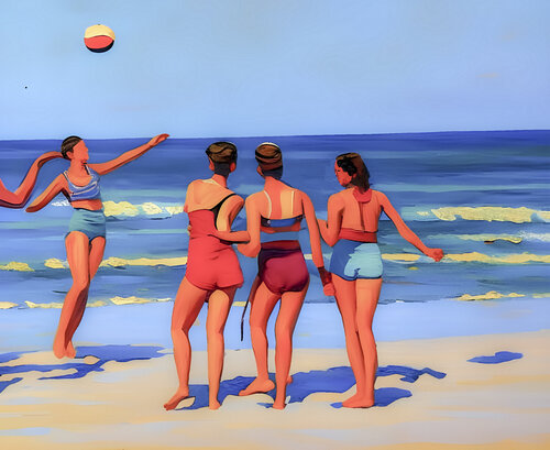 BEACHBALL LESSONS BEYOND THE BORDER by Aleks Rosenberg, Digital for Sale on Singulart