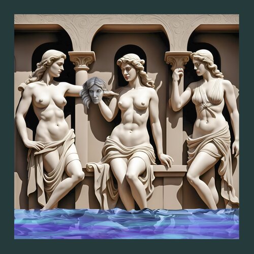 The Fortune Teller And The Three Friends by Aleks Rosenberg, Digital for Sale on Singulart