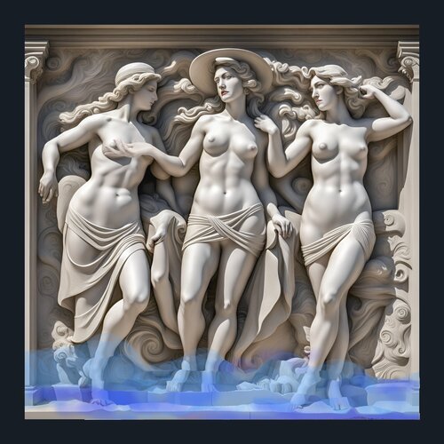 THE 3 MUSES - NOT LOST YET de Aleks Rosenberg, Digital a la venta en Singulart