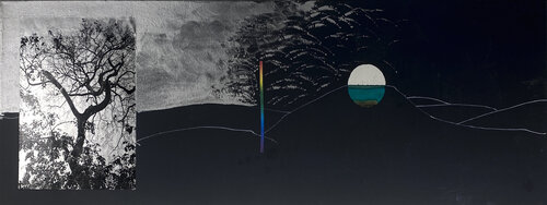 SILVER BLACK IN COLOR van Aleks Rosenberg, Schilderij te koop op Singulart