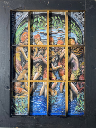 GRID 12- BATHERS de Aleks Rosenberg, Pintura a la venta en Singulart