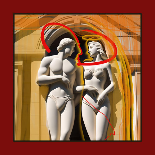 LOVERS- WHAT ARE YOU THINKING? di Aleks Rosenberg, Digitale in vendita su Singulart