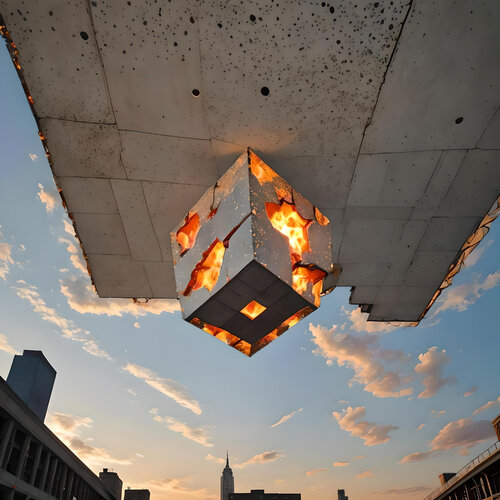 The Overhang in the City Square van Aleks Rosenberg, Digitaal te koop op Singulart