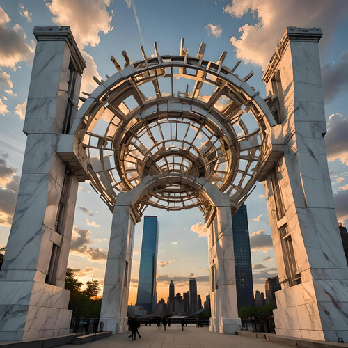 Entrance To The Downtown Memorial Park von Aleks Rosenberg, Digital kaufen auf Singulart