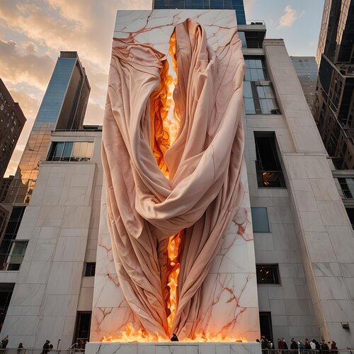 Organic Drapery in Stone di Aleks Rosenberg, Digitale in vendita su Singulart