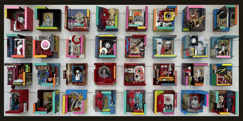 Americana At The Time Of Covid - board 1 von Aleks Rosenberg, Skulptur kaufen auf Singulart