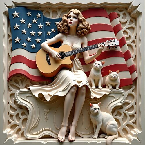 Cat Lady - Americana 1 van Aleks Rosenberg, Digitaal te koop op Singulart