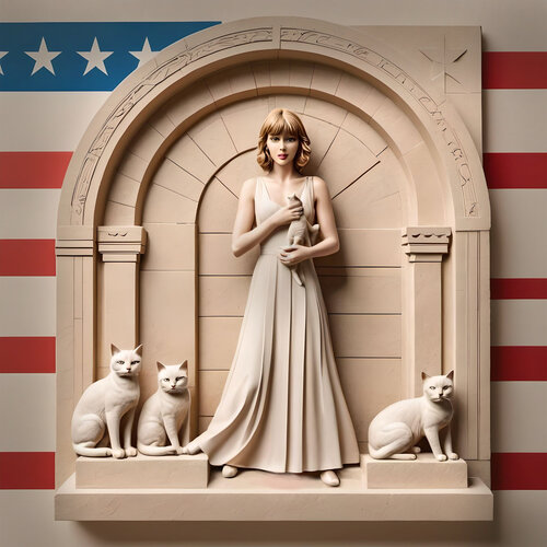 Childless Cat Lady - Americana 5 van Aleks Rosenberg, Digitaal te koop op Singulart