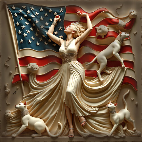 CHILDLESS CAT LADY EUPHORIA  - Americana van Aleks Rosenberg, Digitaal te koop op Singulart