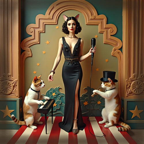 Childless Cat Lady - Americana 8 by Aleks Rosenberg, Digital for Sale on Singulart