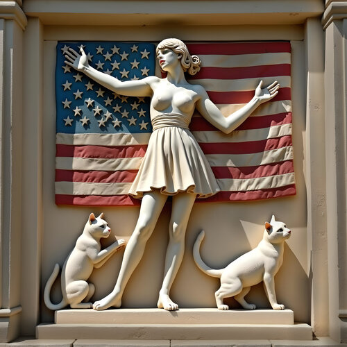 Childless Cat Lady - Americana 9 by Aleks Rosenberg, Digital for Sale on Singulart
