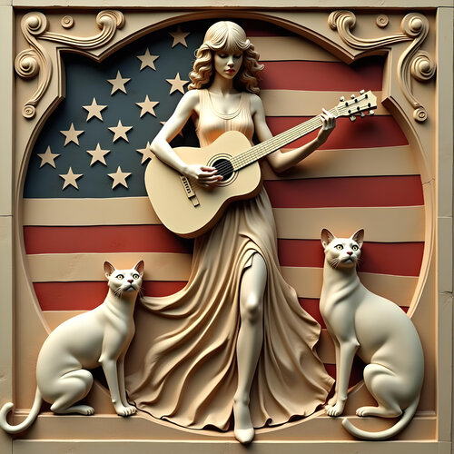 Childless Cat Lady - Americana 15 - Wide Eyed and... van Aleks Rosenberg, Digitaal te koop op Singulart