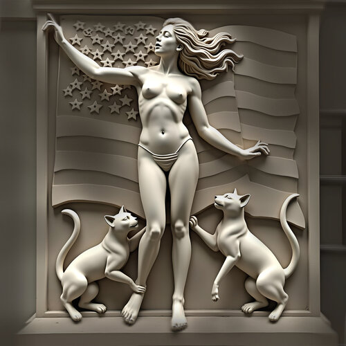 Cat Lady - Ravenous Americana van Aleks Rosenberg, Digitaal te koop op Singulart