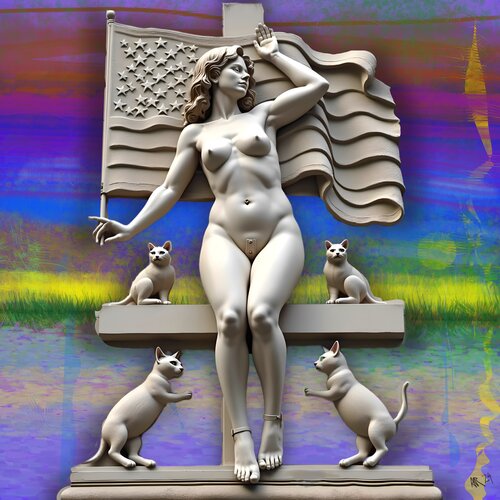 UNTITLED AMERICANA 11-10-24 di Aleks Rosenberg, Digitale in vendita su Singulart