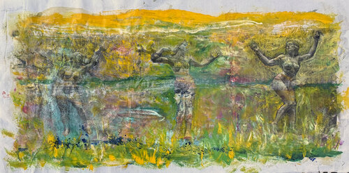 3 Graces by Aleks Rosenberg, 종이 for Sale on Singulart
