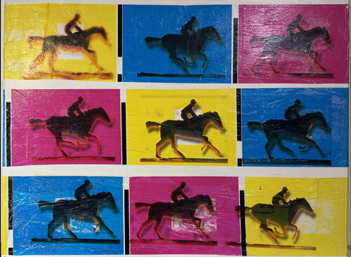 Muybridge Race Horses in Color di Aleks Rosenberg, Altri media in vendita su Singulart