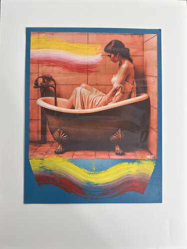 THE MIND IS STUCK IN THE BATHTUB. IT'S EMPTY. WAITING TO BE FILLED. WILL IT BE WARM OR COLD? di Aleks Rosenberg, Altri media in vendita su Singulart