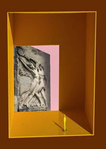 IMG_9045- Yellow Box - Tennis Anyone? par Aleks Rosenberg, Photographie en vente sur Singulart