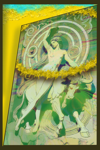 The Beast of Krossos 7 -Pasiphae Love with psychedelics par Aleks Rosenberg, Autres supports en vente sur Singulart