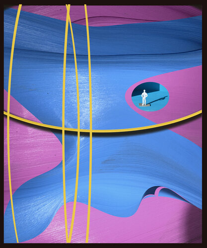 IMG_5656 -Blue on Pink by Aleks Rosenberg, Photography for Sale on Singulart