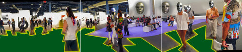 M-03- TRIPTYCH - MASKS- ART BASEL MIAMI Aleks Rosenberg