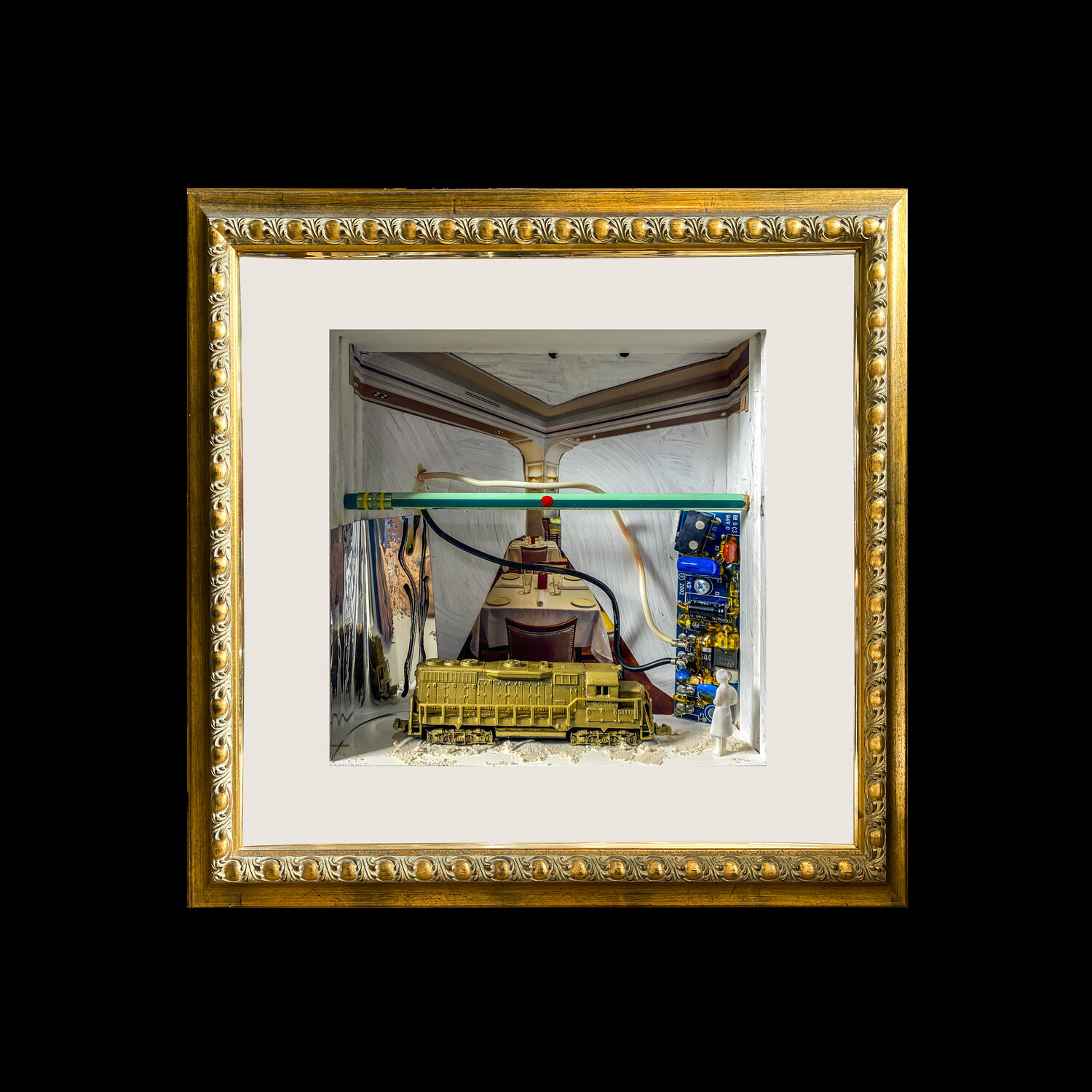 b5 photorama in gold frame on black by Aleks Rosenberg (2021