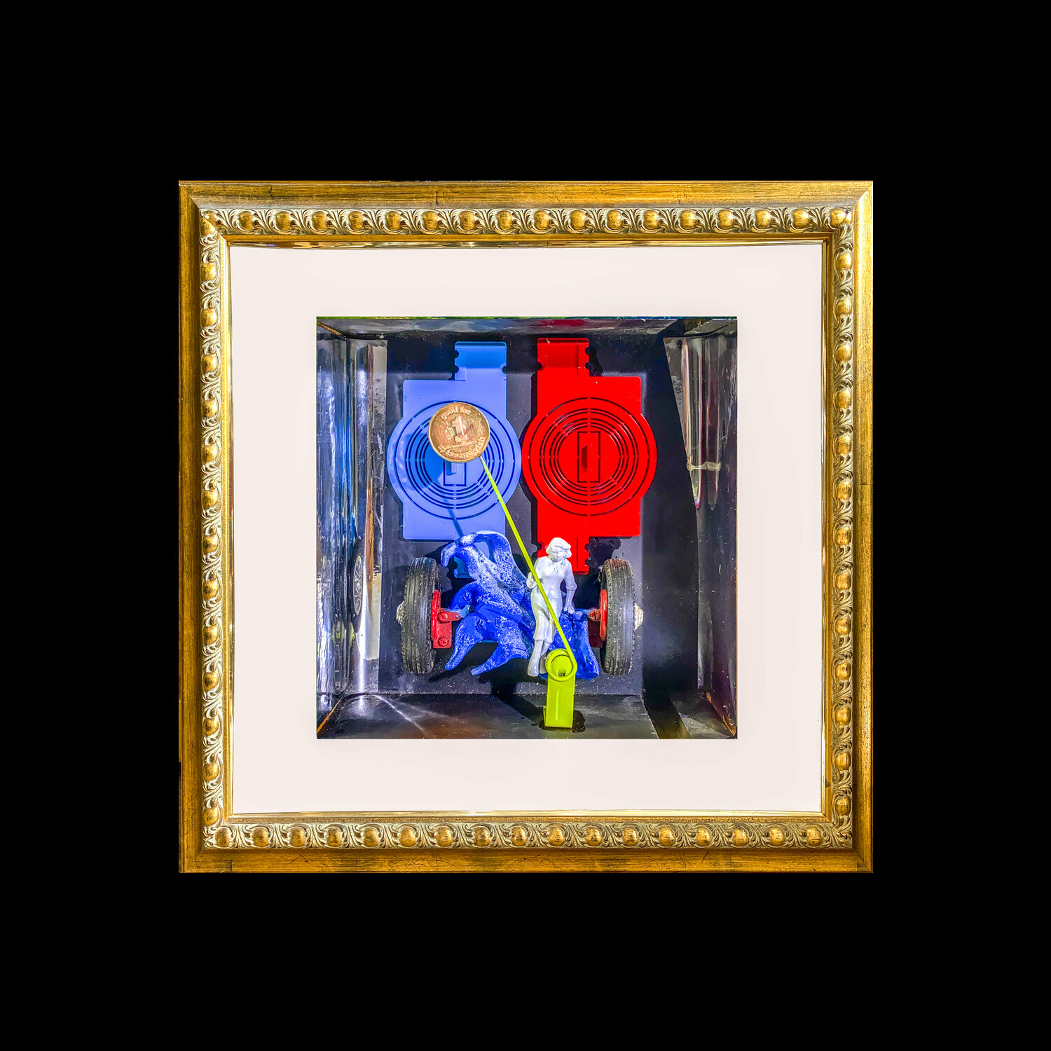 e3 - 8/10  photorama in gold frame on black Aleks Rosenberg