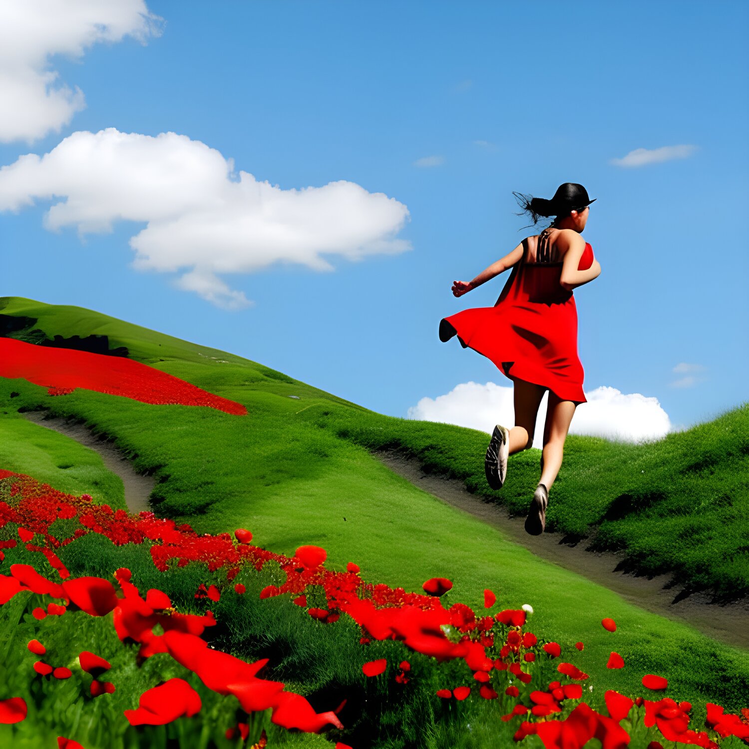 CAREFREE IN THE RED POPPY MEADOW Aleks Rosenberg Andere Medien zu verkaufen