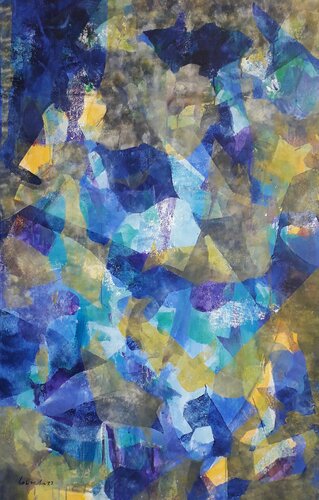 FLAMA AZUL di Erich Birchmeier, Pittura in vendita su Singulart