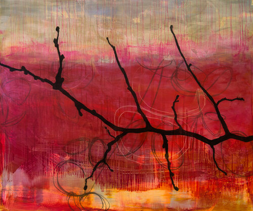 Skyfield 9 (branch, river, spine) van Anna Jaap, Schilderij te koop op Singulart