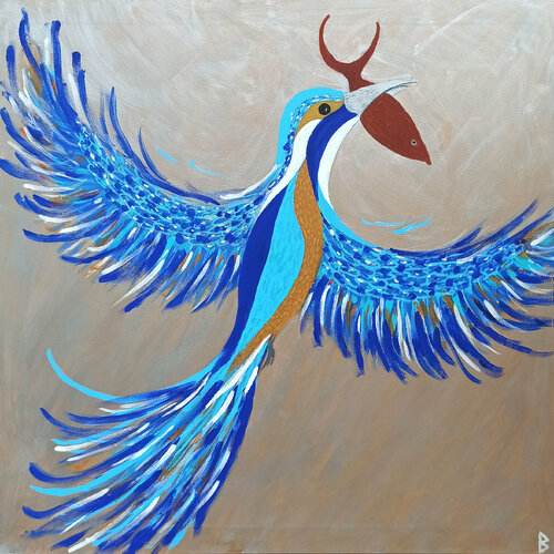 Kingfisher by Berit Bredahl, Painting for Sale on Singulart