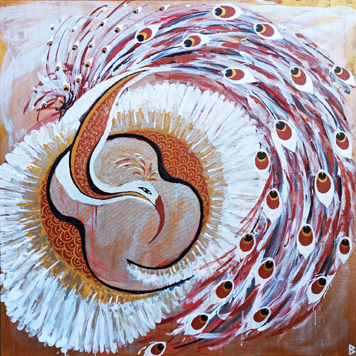 Mythical  Bird by Berit Bredahl, 회화 for Sale on Singulart