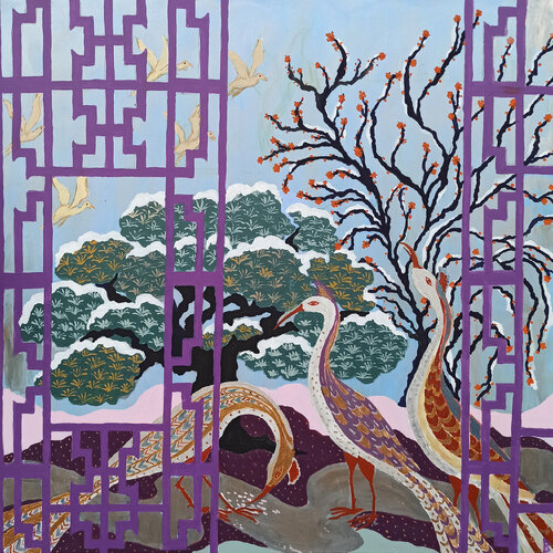 Winter in a Paradise Garden by Berit Bredahl, 회화 for Sale on Singulart